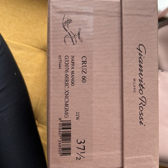 Gianvito Rossi women orange Cruz braided leather and suede sandals 37.5 Brandnew - Picture 7 of 7